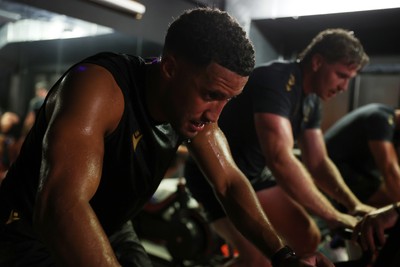 230625 - Wales Rugby Training in the heat chamber - Keelan Giles during training
