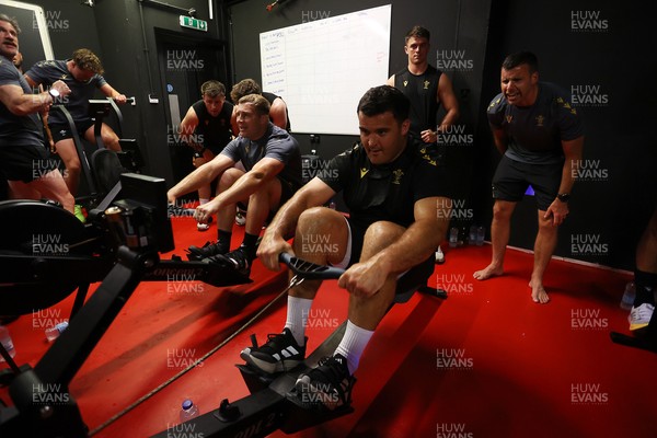 230625 - Wales Rugby Training in the heat chamber - Ben Carter and Chris Coleman during training