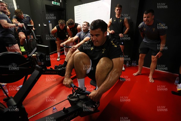 230625 - Wales Rugby Training in the heat chamber - Ben Carter and Chris Coleman during training