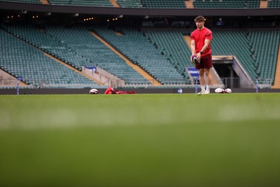 060226 - Wales Rugby kicking session at Twickenham ahead of their first Six Nations game against England - Dan Edwards during training
