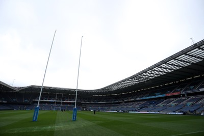 070325 - Wales Rugby Kickers Session at Murrayfield ahead of their 6 Nations game against Scotland tomorrow - General View of Murraryfield Stadium