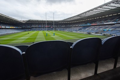 070325 - Wales Rugby Kickers Session at Murrayfield ahead of their 6 Nations game against Scotland tomorrow - General View of Murraryfield Stadium