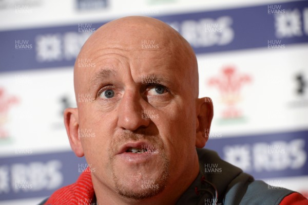 030214 - Wales Rugby Media Interviews -Shaun Edwards talks to reporters