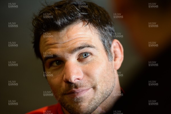 030214 - Wales Rugby Media Interviews -Mike Phillips talks to reporters