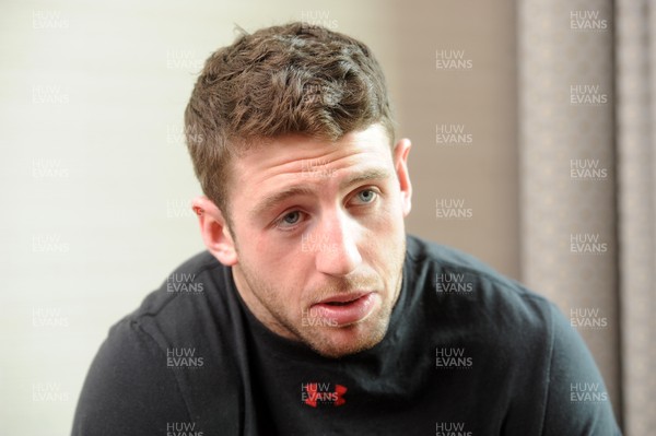 040313 - Wales Rugby Media Interviews -Alex Cuthbert talks to reporters