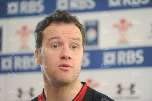 050213 - Wales Rugby Media Interviews -Wales attack coach Mark Jones talks to reporters