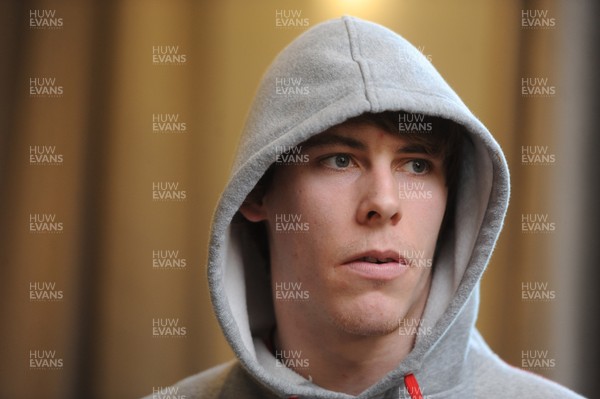 050213 - Wales Rugby Media Interviews -Liam Williams talks to reporters