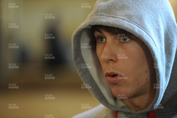 050213 - Wales Rugby Media Interviews -Liam Williams talks to reporters