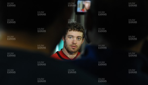 050213 - Wales Rugby Media Interviews -Leigh Halfpenny talks to reporters