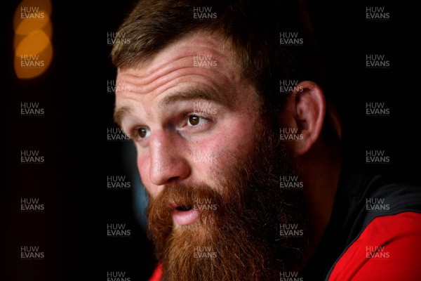 051019 - Wales Rugby Training - Jake Ball talks to media