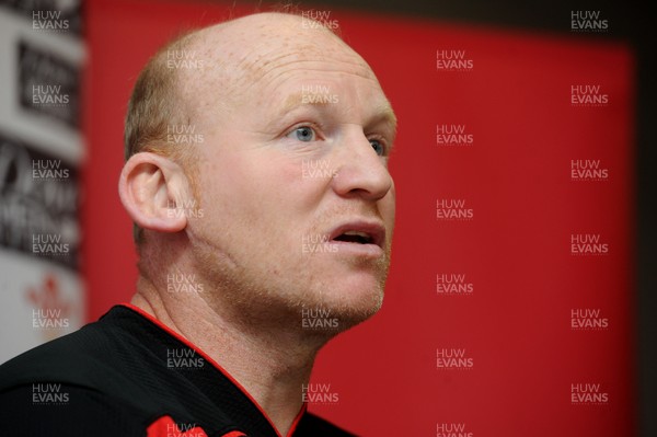 131112 - Wales Rugby Media Interviews -Wales skills coach Neil Jenkins talks to reporters