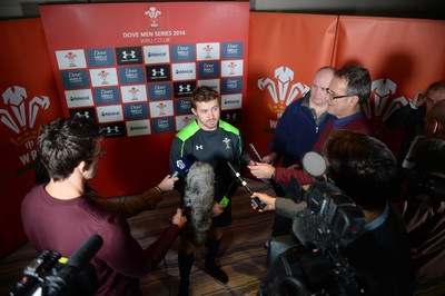 201114 - Wales Rugby Media Interviews -Leigh Halfpenny talks to media