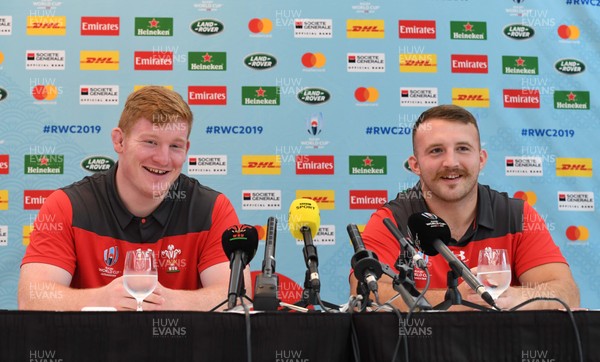 221019 - Wales Rugby Media Interviews - Rhys Carre and Dillon Lewis talk to media