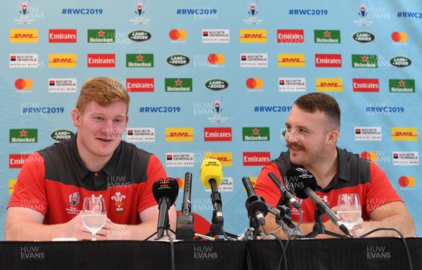 221019 - Wales Rugby Media Interviews - Rhys Carre and Dillon Lewis talk to media