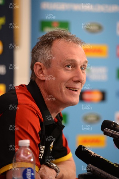 230915 - Wales Rugby World Cup Media Interviews -Rob Howley talks to media