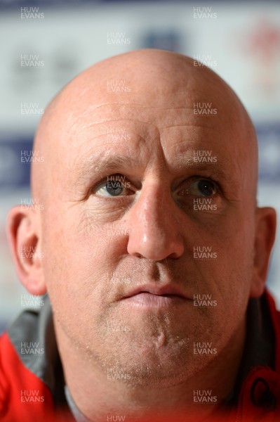 250214 - Wales Rugby Media Interviews -Shaun Edwards talks to reporters