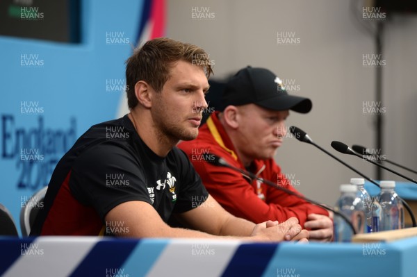 250915 - Wales Rugby World Cup Media Interviews -Dan Biggar and Neil Jenkins during media interviews