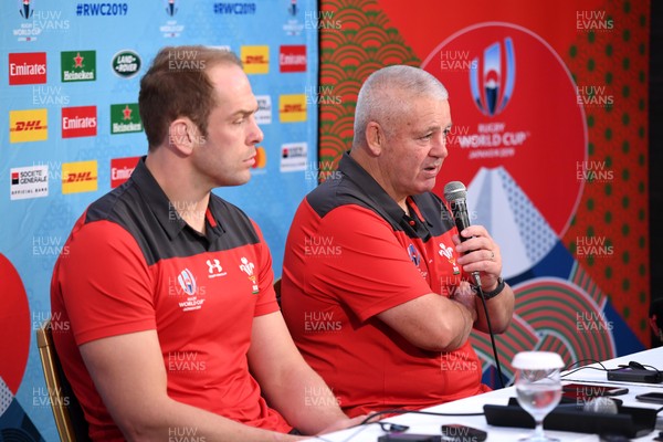 251019 - Wales Rugby Media Interviews - Warren Gatland and Alun Wyn Jones talk to media