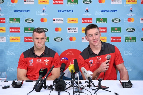 251019 - Wales Rugby Media Interviews - Gareth Davies and Josh Adams talks to media