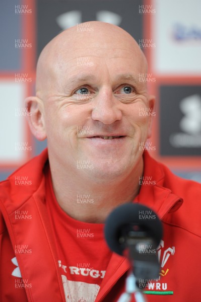 251113 - Wales Rugby Media Interviews -Shaun Edwards talks to reporters