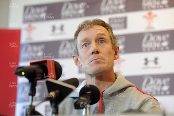 261112 - Wales Rugby Media Interviews -Wales attack coach Rob Howley talks to reporters