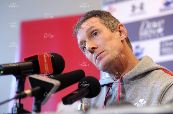 261112 - Wales Rugby Media Interviews -Wales attack coach Rob Howley talks to reporters