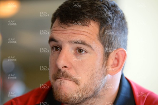 280915 - Wales Rugby Media Interviews -Aaron Jarvis talks to media