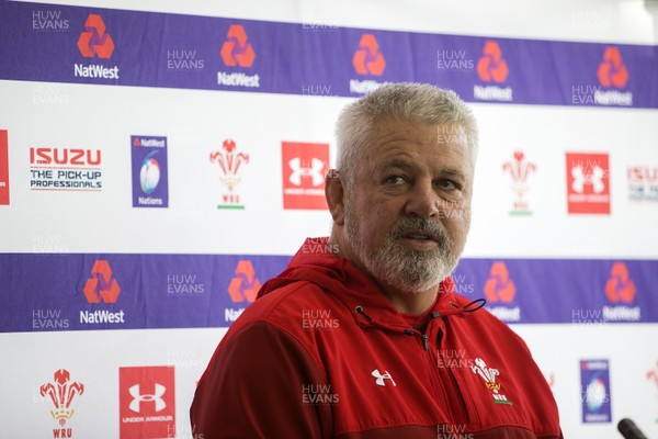 300118 - Wales Rugby Squad Announcement - Head Coach Warren Gatland talks to the media
