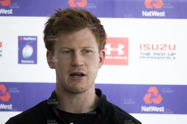 300118 - Wales Rugby Squad Announcement - Rhys Patchell talks to the media