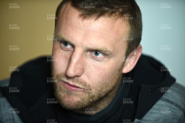 301117 - Wales Rugby Media Interviews - Hadleigh Parkes after being named in Wales team to play South Africa on Saturday