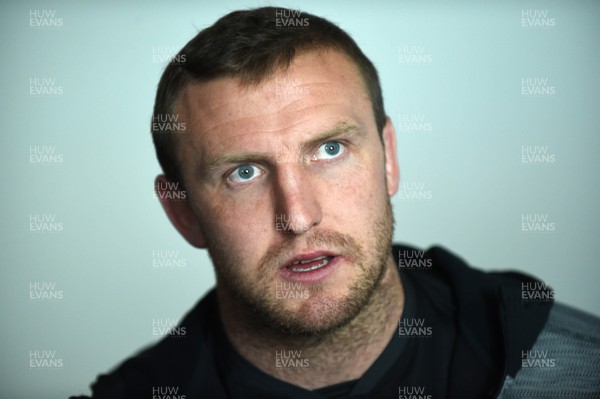 301117 - Wales Rugby Media Interviews - Hadleigh Parkes after being named in Wales team to play South Africa on Saturday