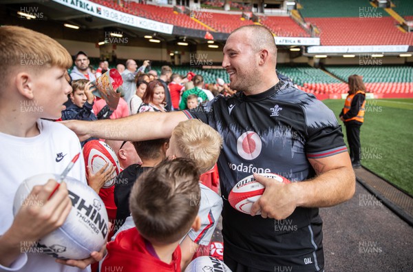 070823 - Wales Rugby Open Training to the public at the Principality Stadium - Dillon Lewis signs autographs 