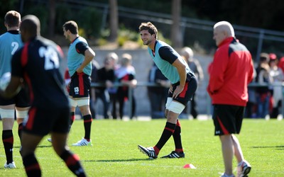 04.09.11 - Wales Rugby Training - Luke Charteris during an open training. 
