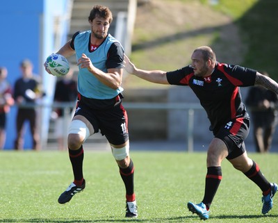 04.09.11 - Wales Rugby Training - Luke Charteris during an open training. 