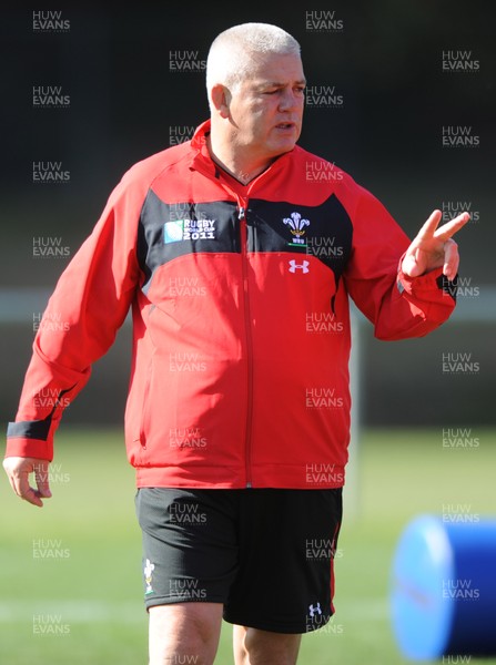 04.09.11 - Wales Rugby Training - Wales head coach Warren Gatland during training. 