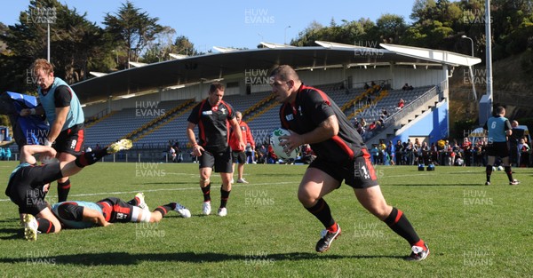 04.09.11 - Wales Rugby Training - Paul James during training. 
