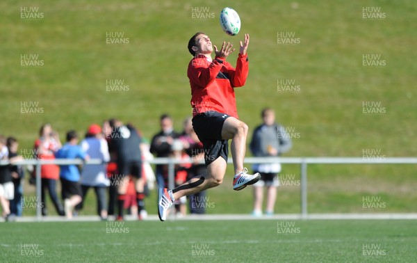 04.09.11 - Wales Rugby Training - George North during an open training. 
