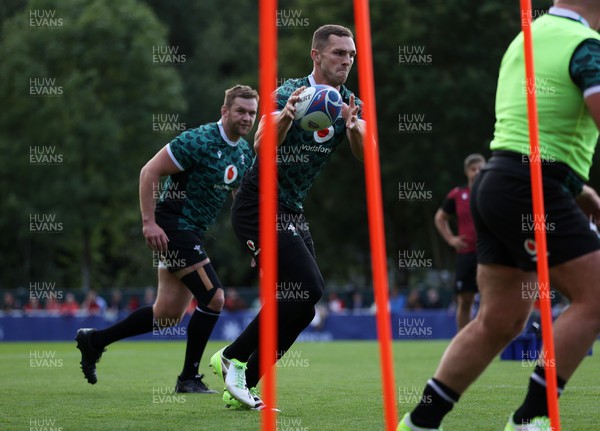 290923 - Wales Rugby hold an Open Training Session - George North during training