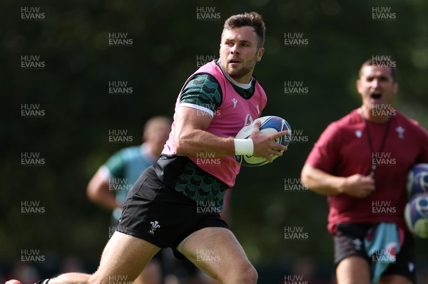 290923 - Wales Rugby hold an Open Training Session - Mason Grady during training