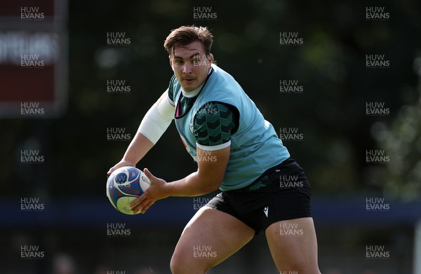 290923 - Wales Rugby hold an Open Training Session - Taine Basham during training