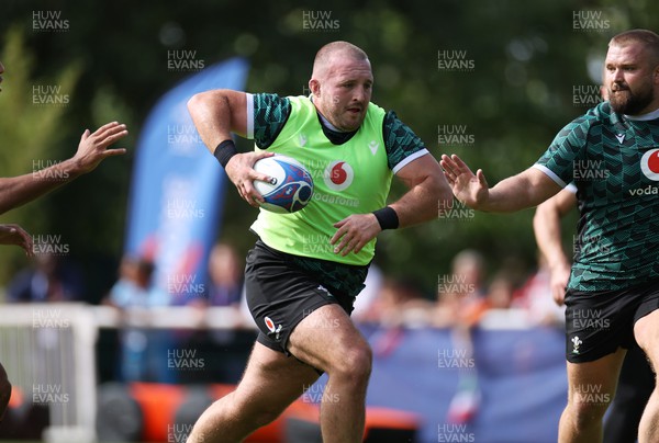 290923 - Wales Rugby hold an Open Training Session - Dillon Lewis during training