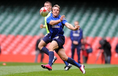 29.10.10 - Wales Rugby Training - Will Harries in action during training. 