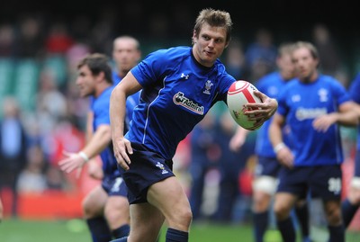 29.10.10 - Wales Rugby Training - Dan Biggar during training. 
