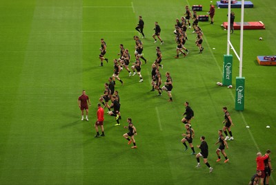291025 - Wales Rugby Open Training - Fans watch on during training
