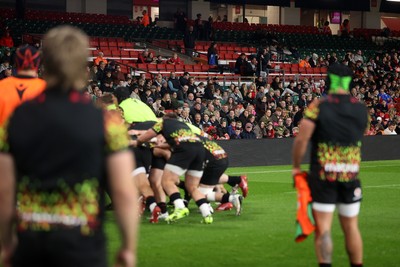 291025 - Wales Rugby Open Training - Fans watch training