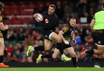 291025 - Wales Rugby Open Training - Joe Hawkins during training