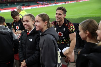 291025 - Wales Rugby Open Training - Kieran Hardy during fan signing