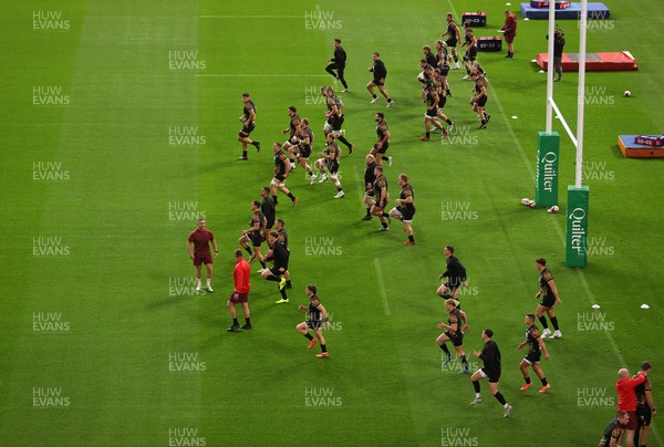 291025 - Wales Rugby Open Training - Fans watch on during training