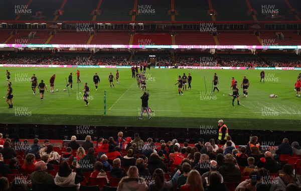 291025 - Wales Rugby Open Training - Fans watch on during training
