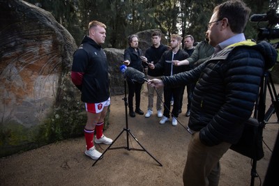 120724 - Wales Rugby Photo Call the day before their second test against Australia in Melbourne - Captain Dewi Lake speaks to the media